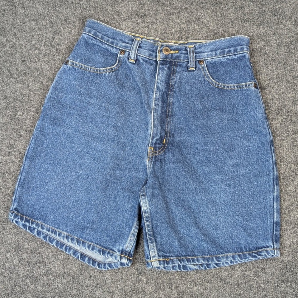 Classic High-Rise Blue Denim Jean Shorts